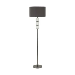 Lampada da terra Andevenno, 43x43 h163 cm, Bianco e Grigio