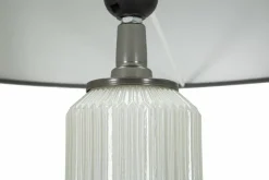 Lampada da terra Andevenno, 43x43 h163 cm, Bianco e Grigio