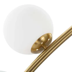 Lampada da Terra Bianco Marmo oro Necessarie 6 Lampadine Attacco e14, Interruttore Pedaliera - Bale