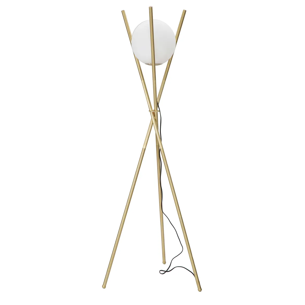 Lampada da Terra Bianco oro Necessaria 1 Lampadina Attacco e27, Interruttore Pedaliera - Fami