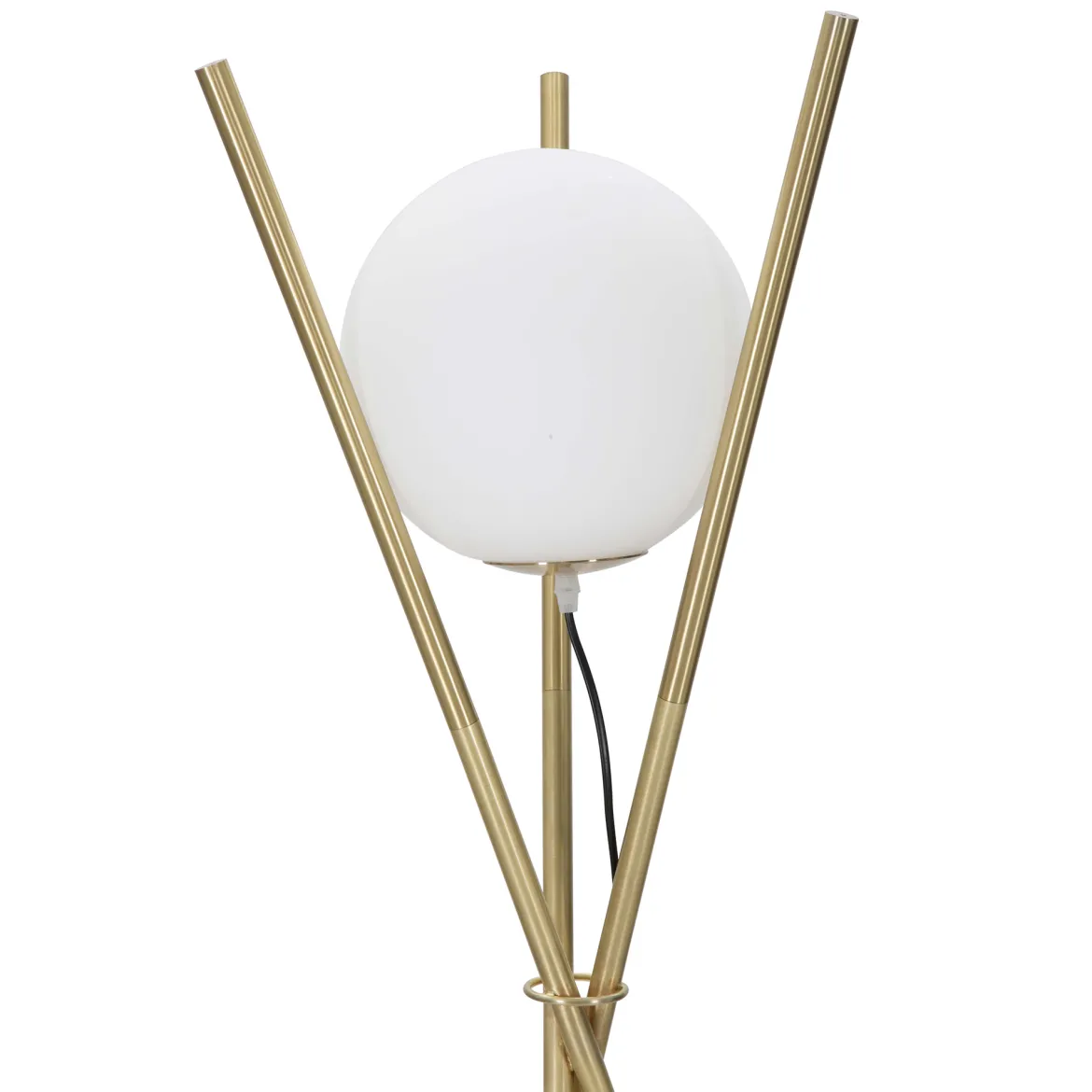 Lampada da Terra Bianco oro Necessaria 1 Lampadina Attacco e27, Interruttore Pedaliera - Fami