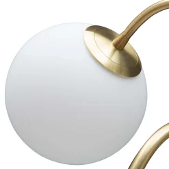 Lampada da Terra Bianco oro Necessarie 4 Lampadine Attacco e14, Interruttore Manuale - Antigu