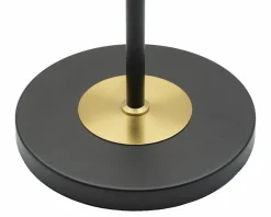 Lampada da terra Marouflage, 35x35 h153 cm, Nero e Oro
