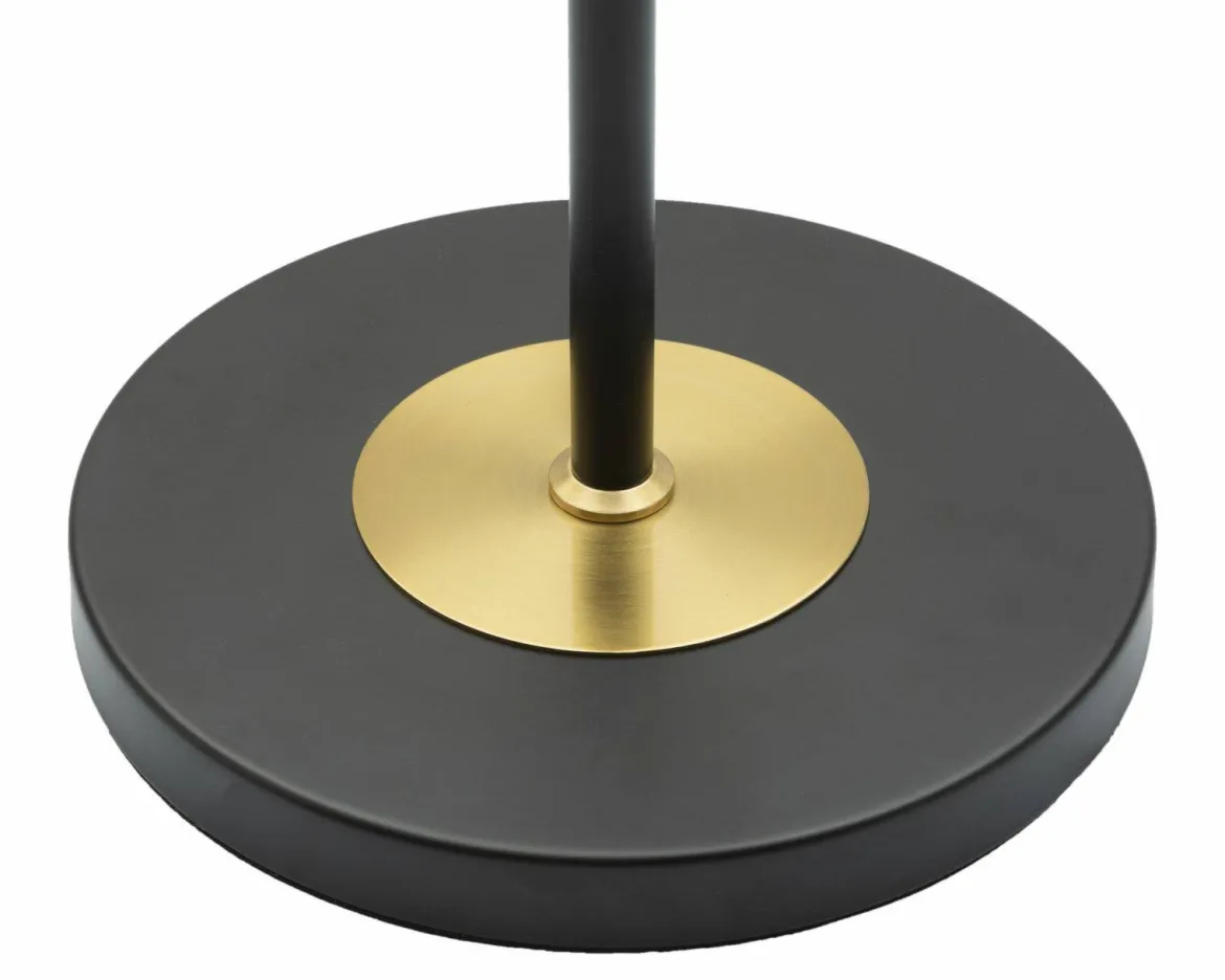Lampada da terra Marouflage, 35x35 h153 cm, Nero e Oro
