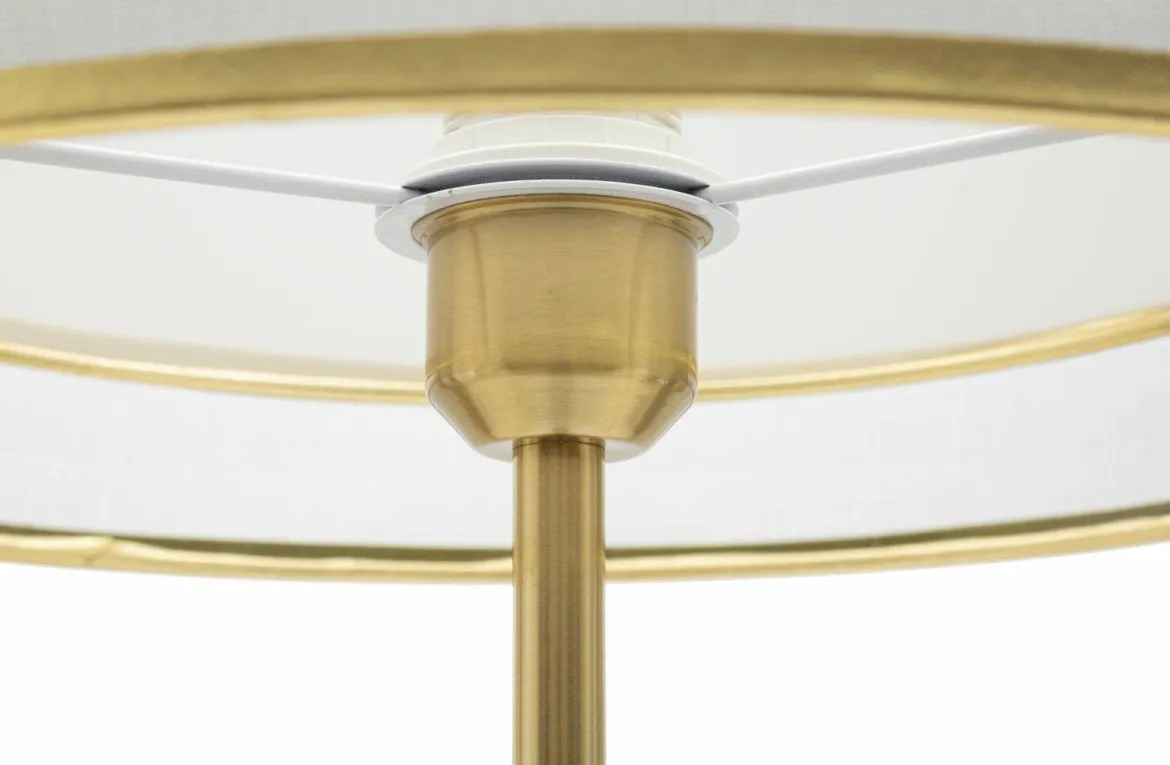 Lampada da terra Marouflage, 35x35 h153 cm, Nero e Oro
