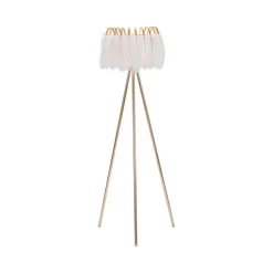 Lampada da terra Millefleur, 46x46 h147 cm, Bianco e Oro