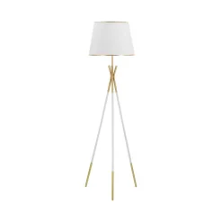 Lampada da terra Murales, 61x61 h154 cm, Bianco e Oro