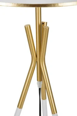 Lampada da terra Murales, 61x61 h154 cm, Bianco e Oro