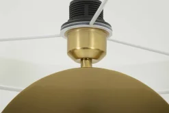 Lampada da terra Telero, 40x40 h151 cm, Bianco e Oro