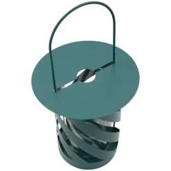 Lanterna Verde Ottanio Finitura Effetto Satinato Materiale Struttura in Vetro, Sfumatura Colore Struttura Ottanio - Garama