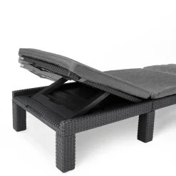 Lettino da giardino schienale regolabile 195x78cm bianco - Ababahi