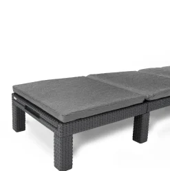 Lettino da giardino schienale regolabile 195x65cm antracite - Okotoks
