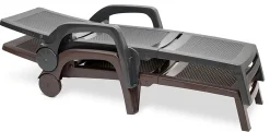 Lettino prendisole Abbie, 190x46h70 cm, Bianco