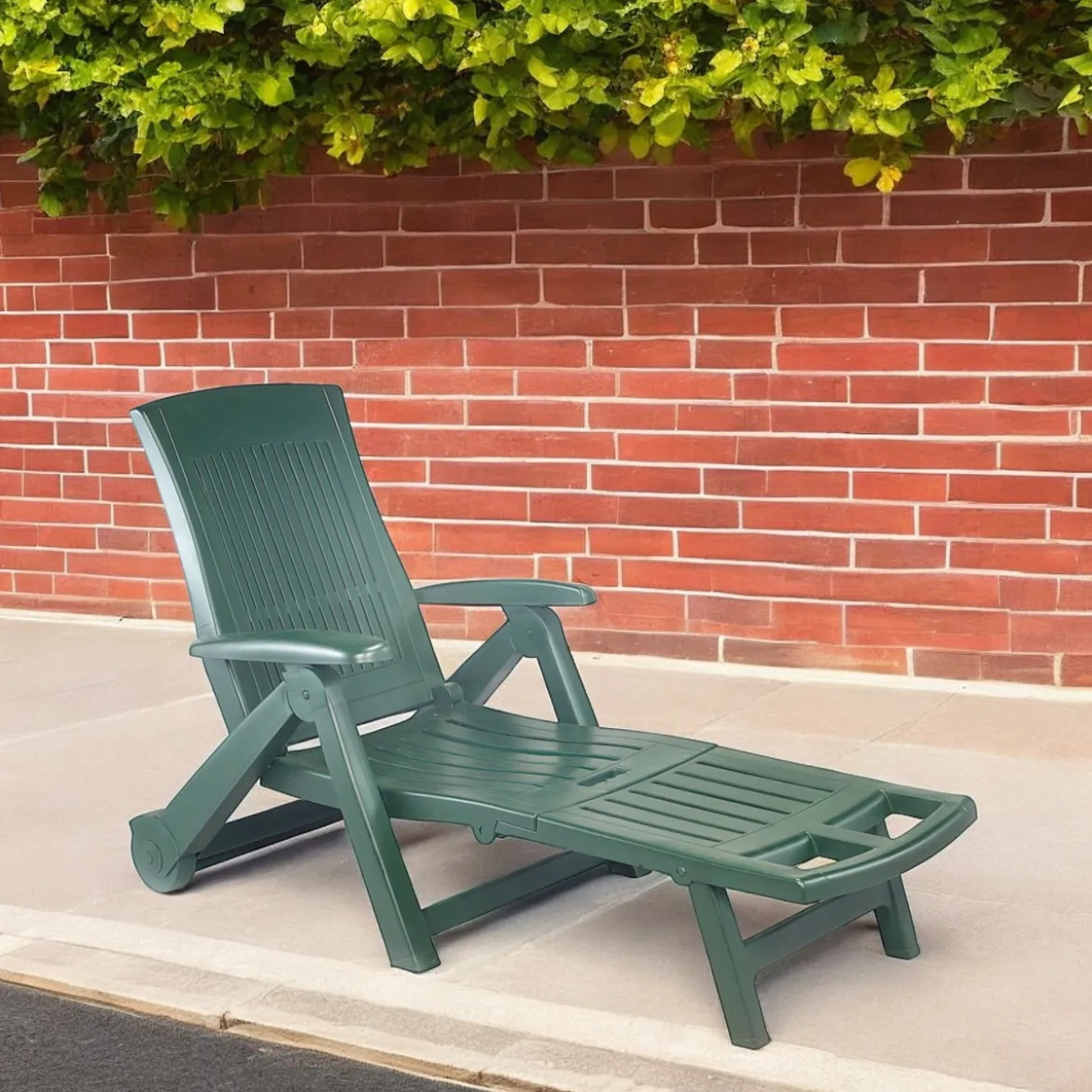 Lettino prendisole Adam, Cm 195x72h101, Verde