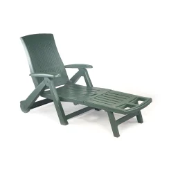 Lettino prendisole Adam, Cm 195x72h101, Verde