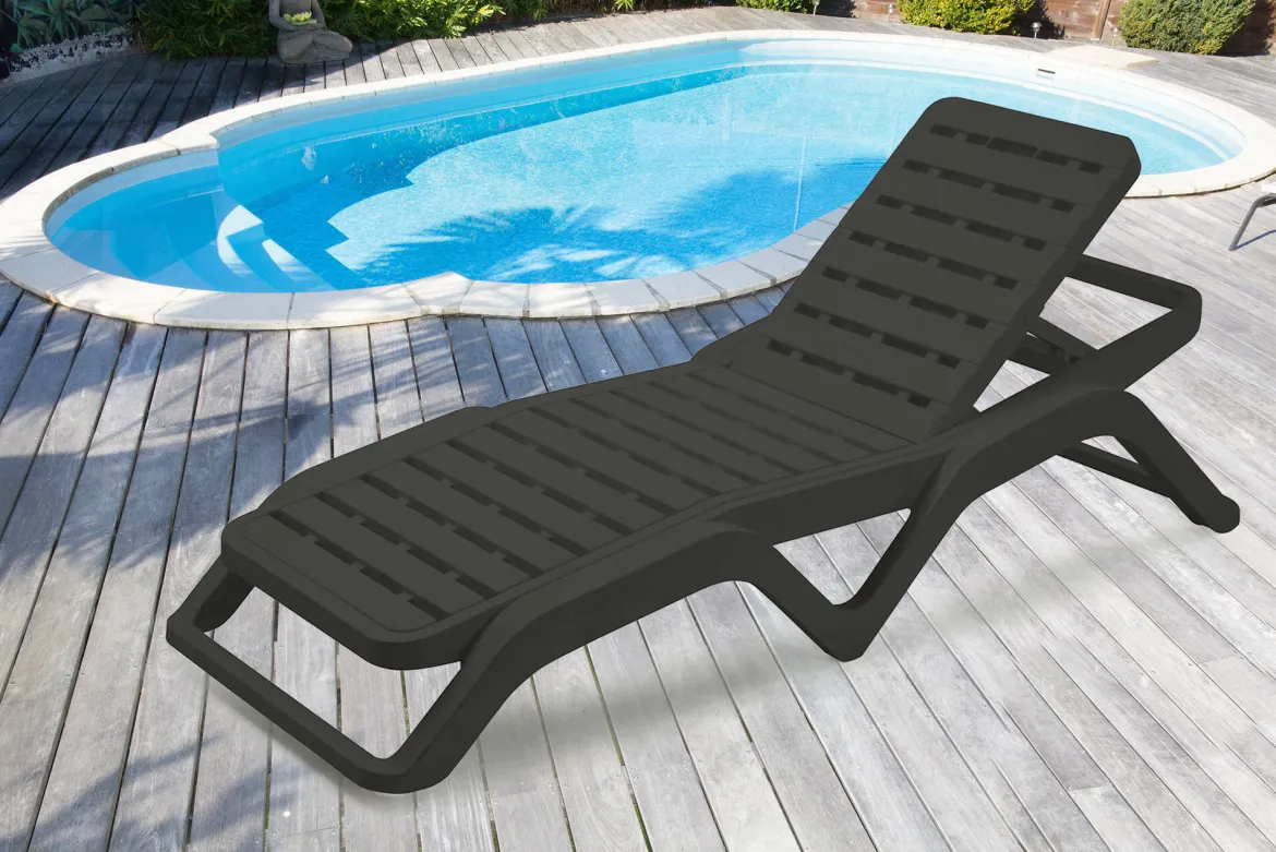 Lettino prendisole Anis, 192x72h100 cm, Bianco