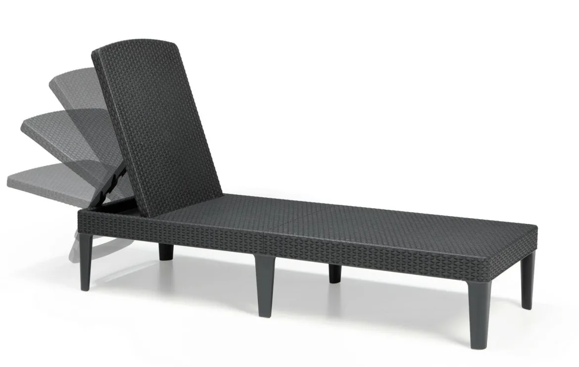 Lettino prendisole Glace, 188x58 h29 cm, Antracite