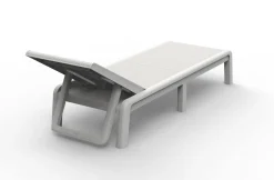 Lettino prendisole schienale regolabile 187x58cm bianco - Shawinigan