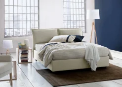 Letto alla francese contenitore beige 155x205cm - Askari
