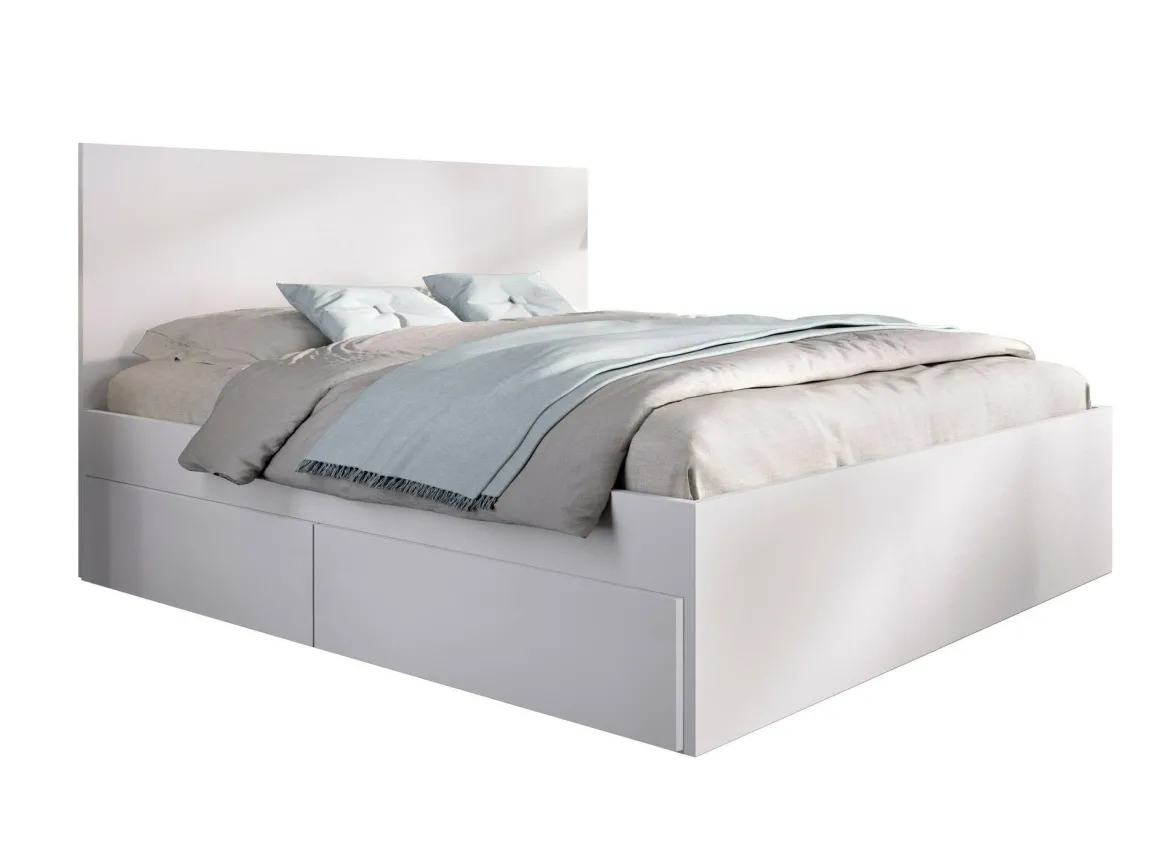 Letto alla francese design bianco 195x149cm - Casimir