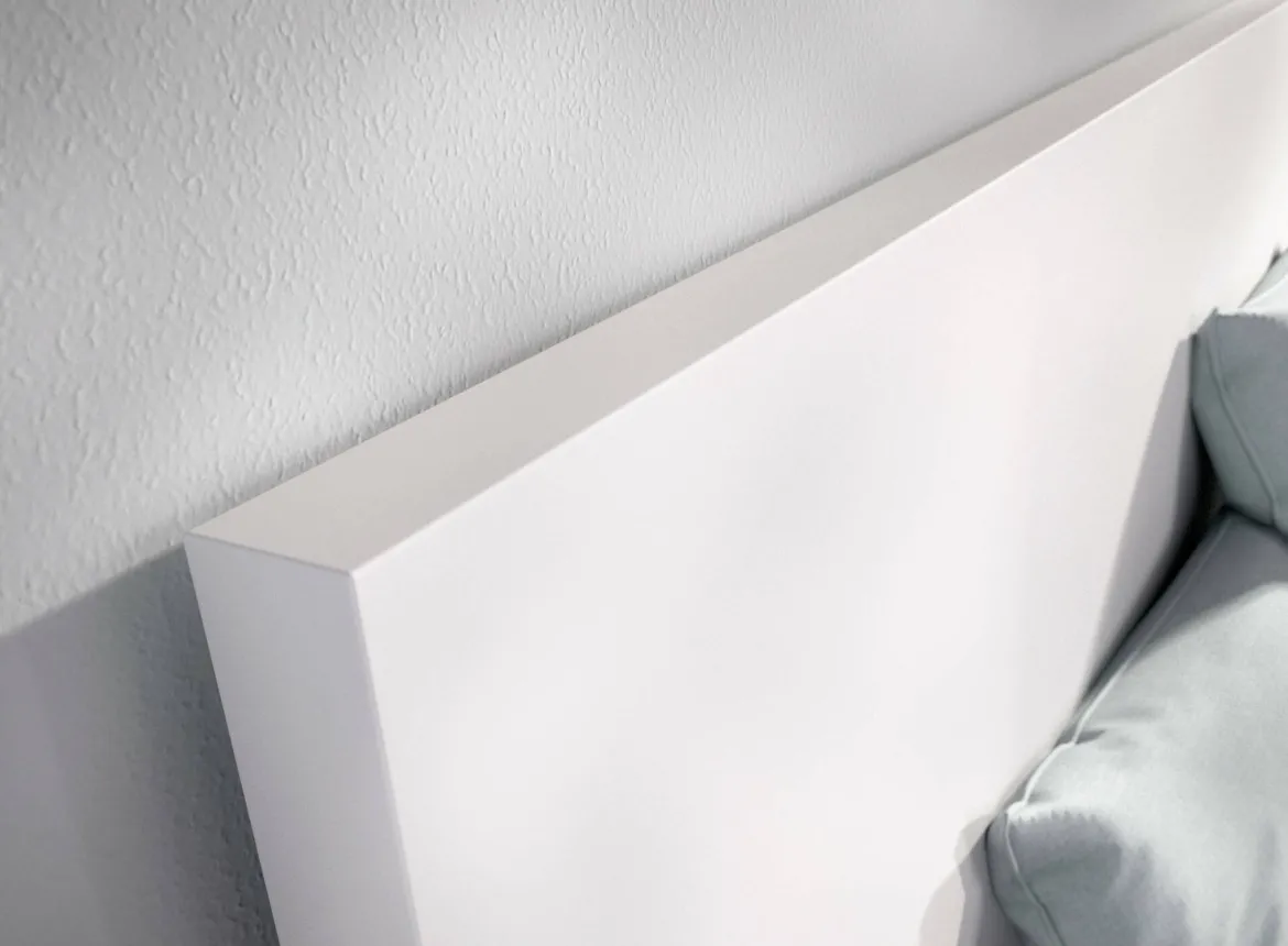 Letto alla francese design bianco 195x149cm - Casimir