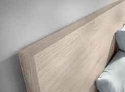 Letto alla francese design bianco e rovere 218x149cm - Conching