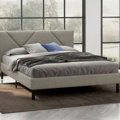 Letto alla francese design tortora 149x204cm - Ikelos