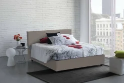 Letto alla francese design tortora 155x215cm - Augustus