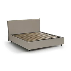 Letto alla francese design tortora 155x215cm - Augustus