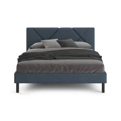 Letto alla francese Ikelos, 140x190 cm, Blu