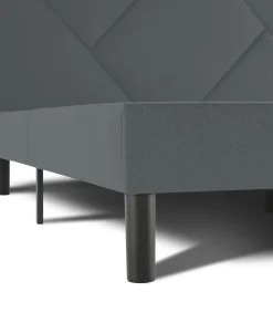 Letto alla francese Ikelos, 140x190 cm, Grigio