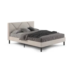 Letto alla francese in legno beige 149x204cm - Ikelos