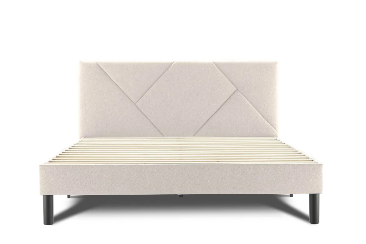 Letto alla francese in legno beige 149x204cm - Ikelos