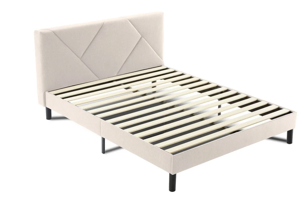 Letto alla francese in legno beige 149x204cm - Ikelos