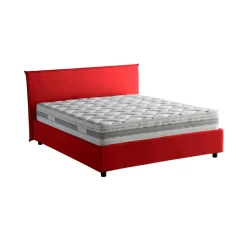 Letto alla francese in legno rosso 155x215cm - Aros