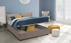 Letto alla francese in legno tortora 155x205cm - Amelh