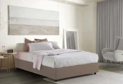 Letto alla francese in legno tortora 155x215cm - Alaksir
