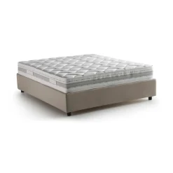 Letto alla francese in tessuto tortora 155x205cm - Arto