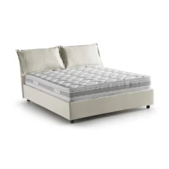 Letto alla francese materasso incluso beige 155x205cm - Arden