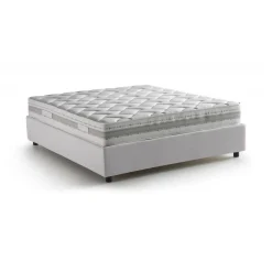 Letto alla francese materasso incluso bianco 155x205cm - Akemi