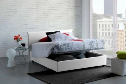 Letto alla francese materasso incluso bianco 155x215cm - Aros