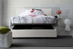 Letto alla francese materasso incluso bianco 155x215cm - Aros