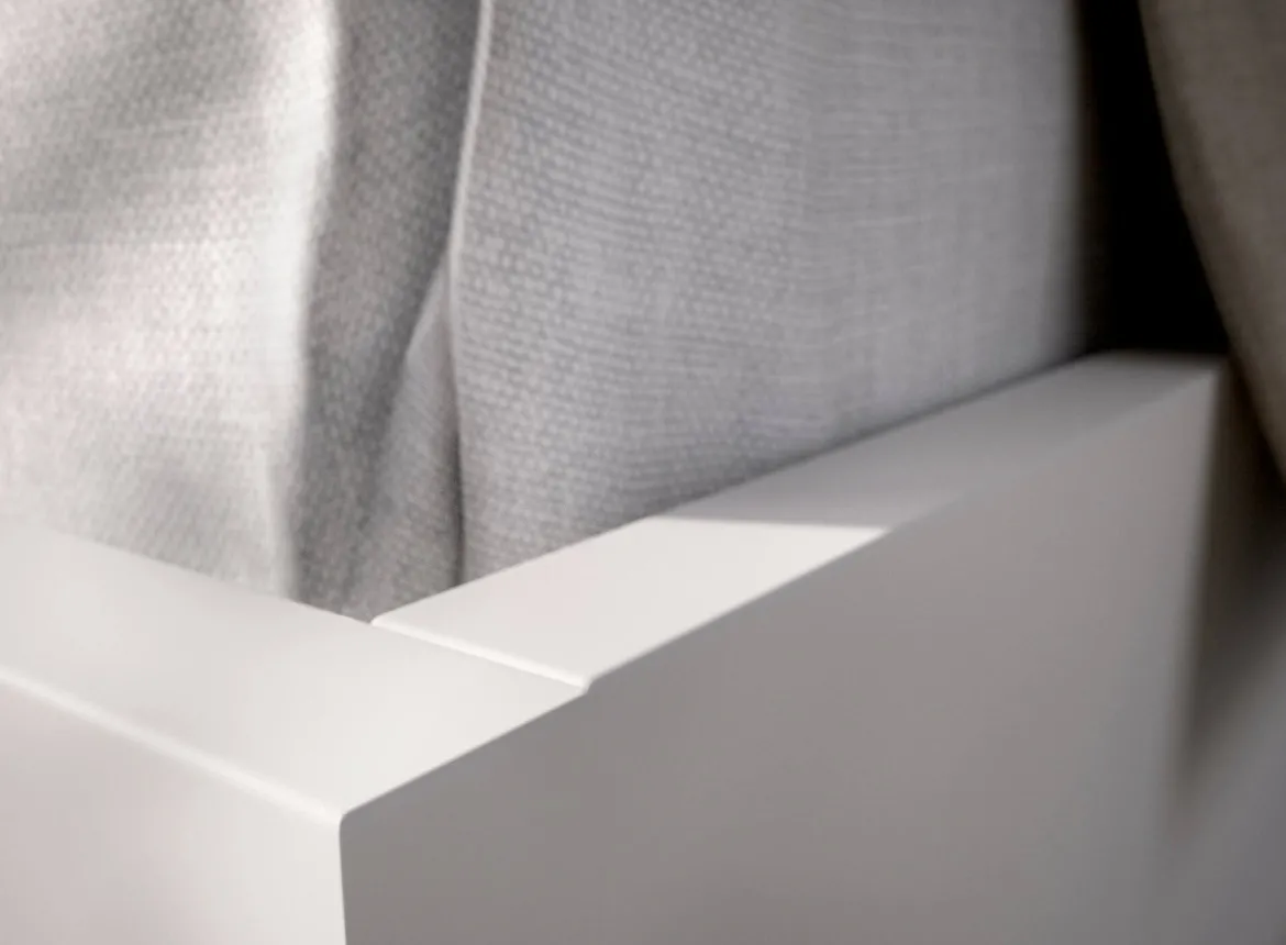Letto alla francese moderno bianco 195x246cm - Ulika
