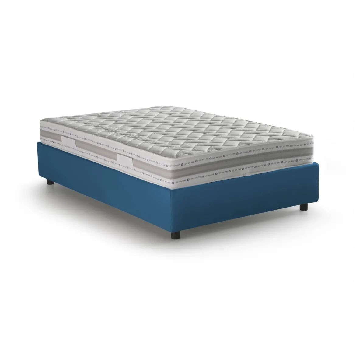 Letto alla francese salvaspazio blu 155x215cm - Alaksir