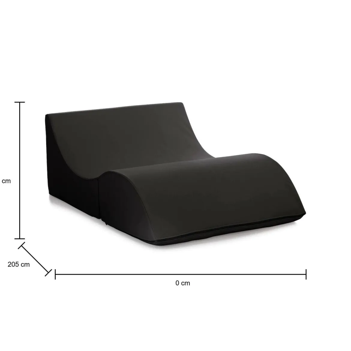 Letto doppia piazza pieghevole 50x100cm nero - Amorina