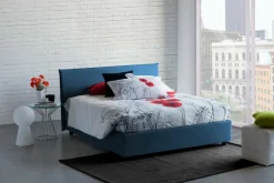 Letto francese contenitore blu 155x205cm - Angelic