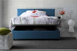 Letto francese contenitore blu 155x205cm - Angelic