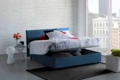 Letto francese contenitore blu 155x205cm - Angelic