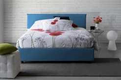 Letto francese contenitore blu 155x205cm - Angelic