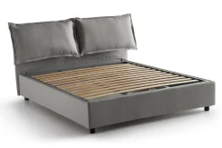 Letto francese contenitore grigio 155x205cm - Arden